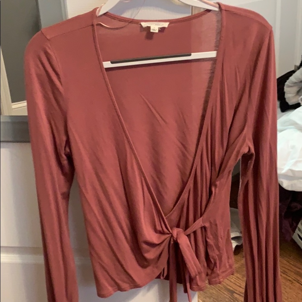 Long sleep wrap shirt